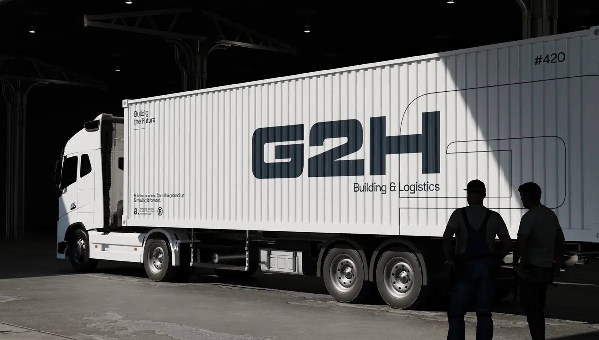 Camion de transport aux couleurs de G2H
