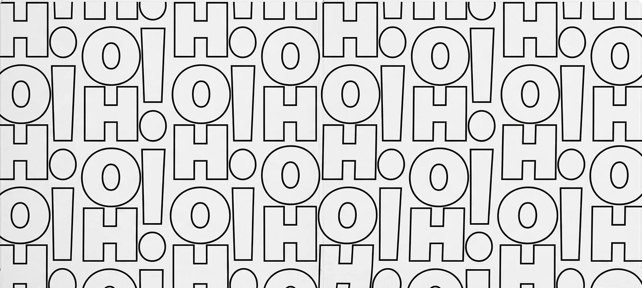 Motif « OH! » en contour, répété