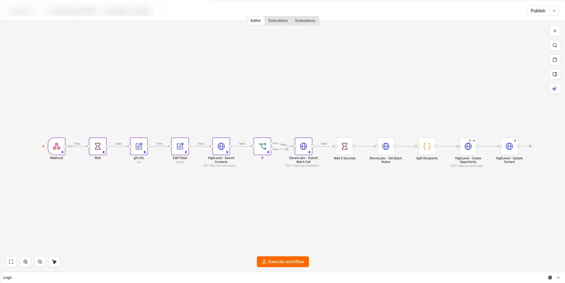 Workflow n8n : un nouveau contact déclenche l'appel immédiatement